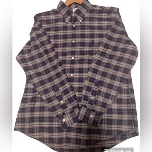 Brooks Brothers Regent Designer Long Sleeve Button Up Plaid Shirt Size XL